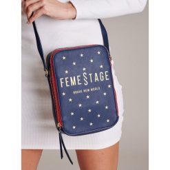 Femestage® melanżowa nieduża torebka damska listonoszka. Listonoszki damskie FemeStage, w paski, ze skóry, na ramię, bez dodatków. Za 159,90 zł.