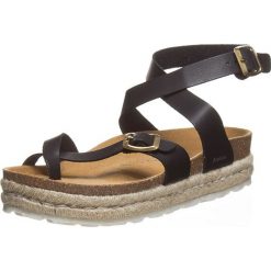 Buty damskie: Skórzane japonki w kolorze czarnym