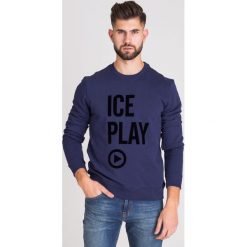 BLUZA ICE PLAY. Niebieskie bluzy męskie m, z nadrukiem, z bawełny, z okrągłym kołnierzem. Za 254,50 zł.
