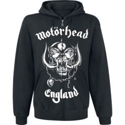 Motörhead England Bluza z kapturem rozpinana czarny. Czarne bluzy męskie marki Motörhead, s, z nadrukiem, z kapturem. Za 199,90 zł.