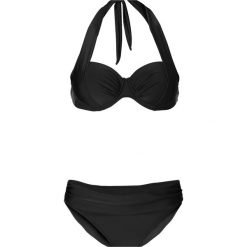 Bikini na fiszbinach bonprix czarny. Czarne stroje kąpielowe dwuczęściowe damskie bonprix, bez wzorów. Za 37,99 zł.