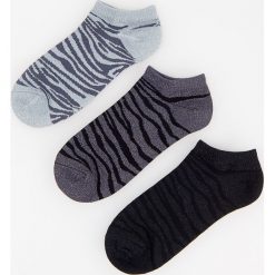 Skarpetki stopki 3 pack - Szary. Szare skarpetki damskie marki Reserved, bez wzorów. Za 24,99 zł.