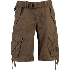 Bermudy "Pomelo" w kolorze brązowym. Pomarańczowe spodenki i szorty męskie Geographical Norway Men, m, w paski, z bawełny. W wyprzedaży za 119,95 zł.