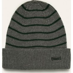Only & Sons - Czapka i szalik. Szare czapki męskie Only & Sons, na zimę, bez wzorów, z bawełny. W wyprzedaży za 69,90 zł.