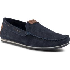 Mokasyny BUGATTI - 325-89960-1414-4163 Dark Blue/Cognac. Niebieskie mokasyny męskie Bugatti, ze skóry, eleganckie. Za 259,00 zł.