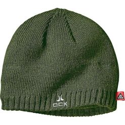 Czapka w kolorze khaki. Brązowe czapki zimowe damskie OCK, z materiału. W wyprzedaży za 34,95 zł.
