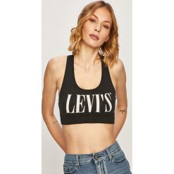 Levi's - Biustonosz sportowy. Czarne biustonosze sportowe damskie Levi's®, s, z nadrukiem, z elastanu. W wyprzedaży za 69,90 zł.