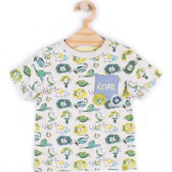 Koszulka. Szare t-shirty chłopięce RAINFOREST, z nadrukiem, z elastanu, z krótkim rękawem. Za 19,90 zł.