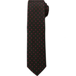 Czarny Elegancki Krawat -Angelo di Monti- 6 cm, Męski, w Czerwone Łezki KRADM1472. Czerwone krawaty męskie Angelo di Monti, bez wzorów, eleganckie. Za 25,00 zł.