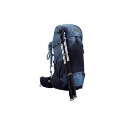 Plecak trekkingowy TREK 500 50+10 l damski. Niebieskie plecaki damskie marki FORCLAZ, bez wzorów, z elastanu. Za 349,99 zł.
