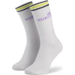 Skarpety Wysokie Unisex KUBOTA - KSS05 White Neon. Białe skarpetki damskie Kubota, bez wzorów, z bawełny. Za 24,99 zł.