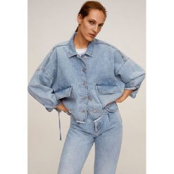 Mango - Kurtka jeansowa Edited. Niebieskie kurtki damskie Mango, s, bez wzorów, z bawełny, krótkie. Za 199,90 zł.