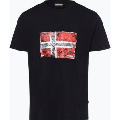 Napapijri - T-shirt męski, niebieski. Niebieskie t-shirty męskie Napapijri, m, z nadrukiem, bez kołnierzyka. Za 179,95 zł.