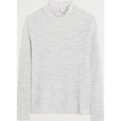 Mango - Longsleeve Grisse. Szare bluzki damskie Mango, s, bez wzorów, z elastanu, z golfem. Za 79,90 zł.