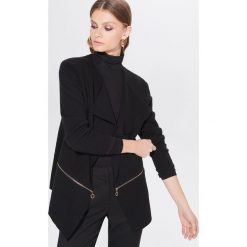 Żakietowy kardigan - Czarny. Czarne swetry damskie Mohito, s, bez wzorów, bez rękawów, bez kaptura. Za 119,99 zł.