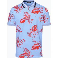 Calvin Klein - Męska koszulka polo, niebieski. Niebieskie koszulki polo Calvin Klein, l, z nadrukiem, z bawełny. Za 249,95 zł.