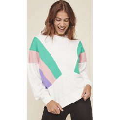 Undiz - Bluza Triblockiz. Białe bluzy damskie Undiz, s, bez wzorów, z bawełny, bez rękawów, bez kaptura. Za 74,90 zł.