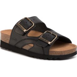 Klapki SCHOLL - Moldava Wedge Ad F28072 1004 360 Black. Czarne klapki damskie Scholl, bez wzorów, ze skóry, bez obcasa. W wyprzedaży za 209,00 zł.
