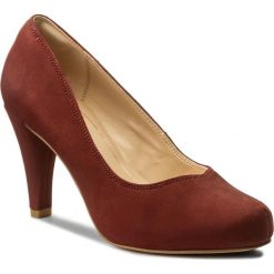 Półbuty CLARKS - Dalia Rose 261322724 Rust Nubuck. Czerwone półbuty damskie skórzane Clarks, na obcasie. W wyprzedaży za 269,00 zł.