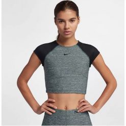 Bluzki, topy, tuniki: Nike Koszulka damska Pro Top szaro-czarna r. L (889797-382)