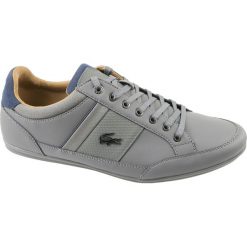 Lacoste Chaymon 118 1 CAM0011G1N81. Szare półbuty męskie Lacoste, bez wzorów, ze skóry, bez zapięcia. W wyprzedaży za 449,99 zł.