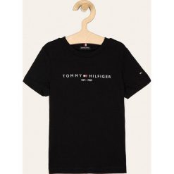 Tommy Hilfiger - T-shirt dziecięcy 98-176 cm. Niebieskie t-shirty chłopięce TOMMY HILFIGER, z nadrukiem, z bawełny, bez rękawów. Za 119,90 zł.