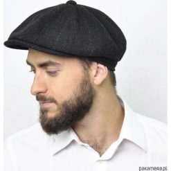 Elegancki kaszkiet męski SHELBY. Szare czapki męskie marki Pakamera, z bawełny, eleganckie. Za 150,00 zł.