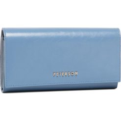 Duży Portfel Damski PETERSON - 467-09-12-01 Sky Blue. Niebieskie portfele damskie Peterson, bez wzorów, ze skóry. Za 139,00 zł.