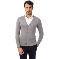Swetry rozpinane męskie: Sweter w kolorze jasnoszarym