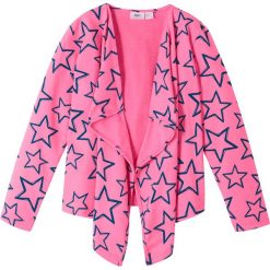 Bluza rozpinana dziewczęca z polaru bonprix różowy flaming - kobaltowy z nadrukiem. Różowe bluzy dziewczęce bonprix, z nadrukiem, z bawełny, bez rękawów, bez kaptura. Za 64,99 zł.