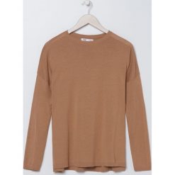 Lekki bawełniany sweter - Beżowy. Brązowe swetry damskie Sinsay, s, bez wzorów, z bawełny, bez rękawów, bez kaptura. Za 39,99 zł.