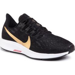 Buty NIKE - Air Zoom Pegasus 36 AQ2210 008 Black/Metallic Gold. Czarne buty sportowe damskie Nike, bez wzorów, z tworzywa sztucznego, sportowe, do biegania, nike zoom. Za 499,00 zł.