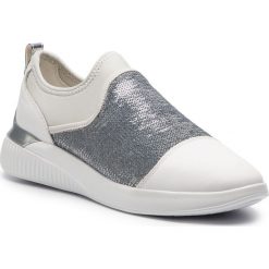 Sneakersy GEOX - D Theragon A D848SA 085AT C0007 White/Silver. Szare półbuty damskie Geox, ze skóry. W wyprzedaży za 239,00 zł.