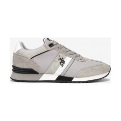 U.S. Polo Assn Austen Tenisówki Szary. Szare trampki męskie U.S. Polo Assn., bez wzorów, ze skóry, na sznurówki. Za 412,95 zł.