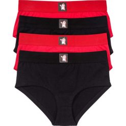 Bielizna damska: Figi „maxi panty” (4 pary) bonprix czarno-czerwony