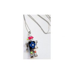Naszyjnik ROBOT w kolorze srebrnym. Szare naszyjniki damskie Missspark, z granatem, srebrne. Za 150,00 zł.