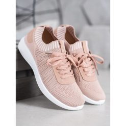 Pudrowe buty sportowe. Buty sportowe damskie SHELOVET, bez wzorów, sportowe. Za 69,90 zł.
