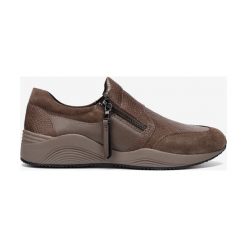 Geox Omaya Tenisówki Brązowy. Pomarańczowe trampki męskie Geox, bez wzorów, ze skóry, bez zapięcia. Za 533,95 zł.