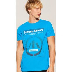 T-shirt Turkusowy. Niebieskie t-shirty męskie House, l. Za 35,99 zł.