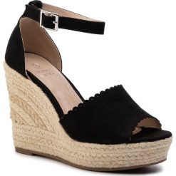 Espadryle JENNY FAIRY - LS4514-18 Black. Czarne espadryle damskie Jenny Fairy, bez wzorów, ze skóry ekologicznej, bez obcasa, na obcasie. Za 119,99 zł.