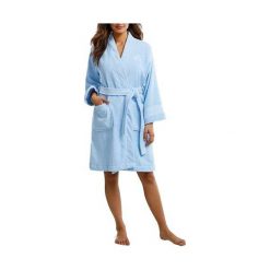 Ralph Lauren Szlafrok The Greenwich Robe BLUE, Unisex | I814414-455 | NIEBIESKI Z. Niebieskie szlafroki damskie Ralph Lauren, s, bez wzorów, bez rękawów, bez kaptura. W wyprzedaży za 519,97 zł.