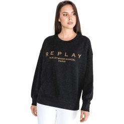 Replay Bluza Czarny. Czarne bluzy damskie Replay, xs, z haftami, z bawełny. Za 516,95 zł.