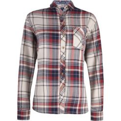 Koszula Pepe Jeans Ines Multi Red. Czerwone koszule damskie Pepe Jeans, w kratkę, z jeansu, bez kołnierzyka, bez rękawów. Za 99,00 zł.