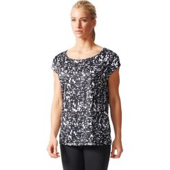 Bluzki damskie: Adidas Koszulka treningowa damska AOP TEE czarny r. S (AB5698)