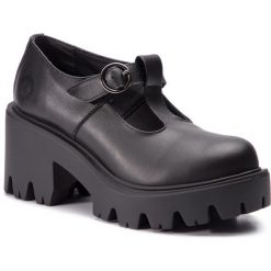 Półbuty ALTERCORE - Mary Vegan Black. Czarne półbuty damskie Altercore, bez wzorów, ze skóry ekologicznej, eleganckie, bez obcasa, na obcasie, bez zapięcia. Za 359,00 zł.