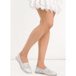 Espadryle damskie: Srebrne Espadryle Love Me