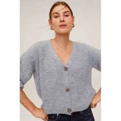 Mango - Kardigan Grey. Szare swetry damskie Mango, m, bez wzorów, z poliesteru, bez rękawów, bez kaptura. Za 199,90 zł.