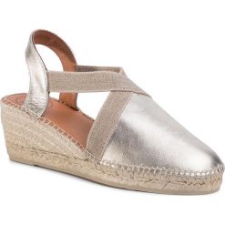 Espadryle TONI PONS - Tossa Platinum. Żółte espadryle damskie Toni Pons, bez wzorów, ze skóry, bez obcasa, na obcasie. Za 259,00 zł.