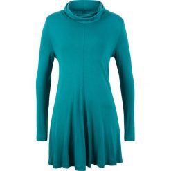 Shirt z golfem, długi rękaw bonprix kobaltowy. Niebieskie koszulki damskie bonprix, bez wzorów, z golfem. Za 37,99 zł.