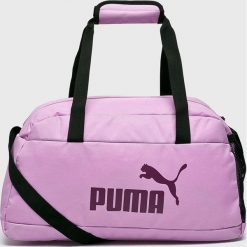 Puma - Torba. Różowe torebki klasyczne damskie marki Puma, w paski, z poliesteru, na ramię. W wyprzedaży za 89,90 zł.